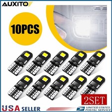20X White LED Interior Dome Map License Light Bulb T10 2825 168 158 194 CANBUS D