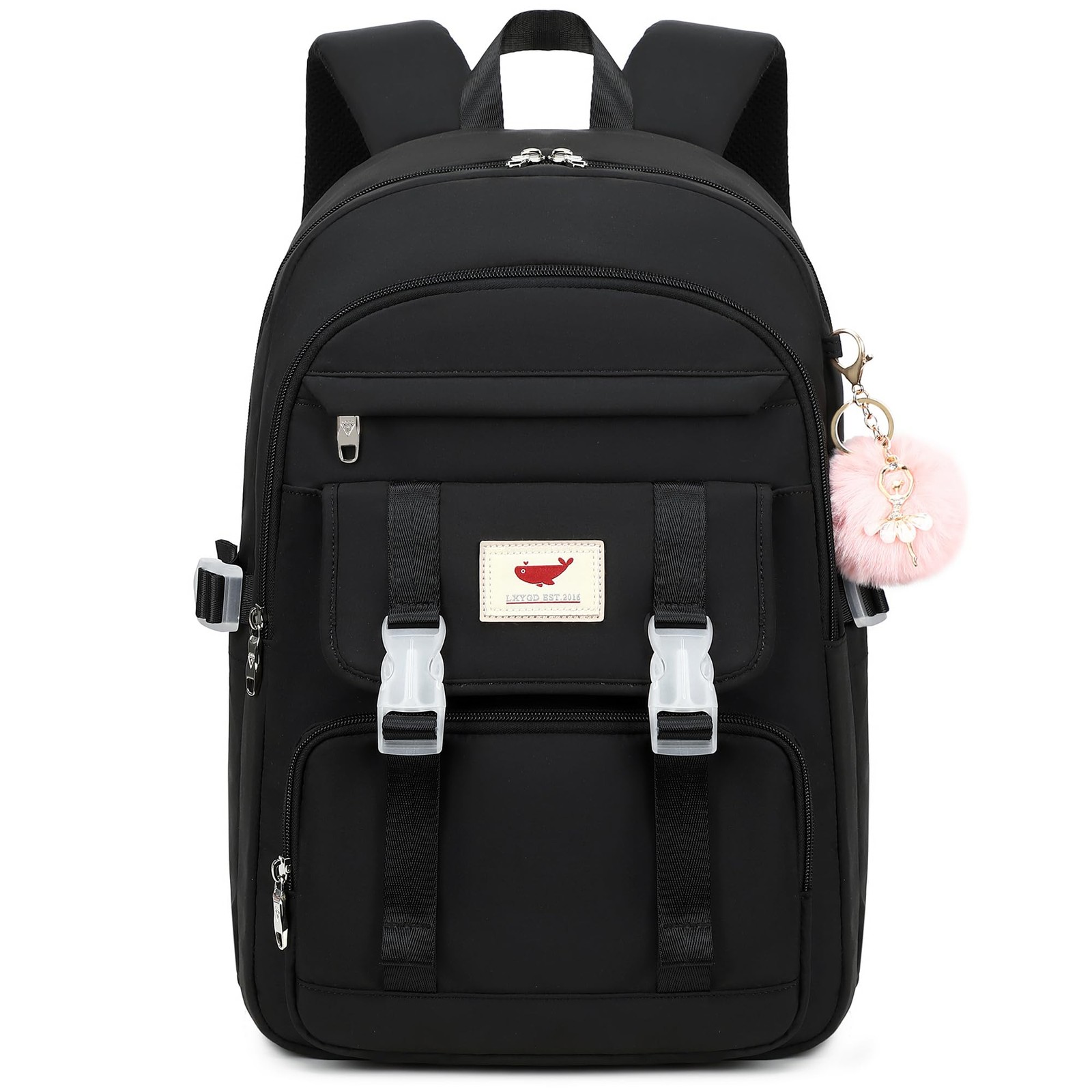 Cute Backpack for Girls and Women with Accessories, School Bookbag for College Middle High School