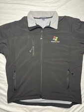 Vintage Windows Vista Microsoft Soft Shell Jacket XL Port Authority Agents