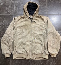 Vintage Carhartt Brown Jacket Men  s Size XL Distressed Hooded