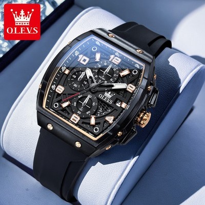 Men's, Quartz Watch, Sports Style, Large Dial, Wine Barrel Type, Quartz Watch