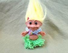 Vintage Russ Hawaiian Hula Dancer w/Yellow Hair Troll Doll