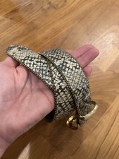 New Unworn Vintage Elite Snakeskin-look Belt Gold Metallic Beaded Studded Edge
