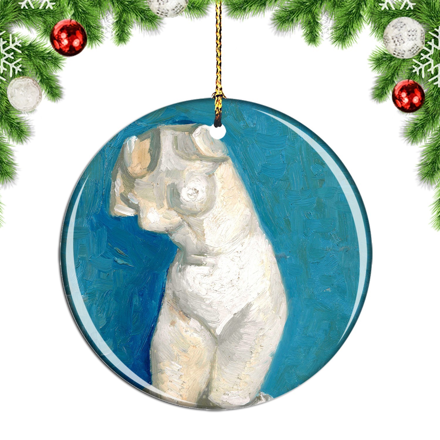 Van Gogh Plastertorso Female Painting Christmas ornament city travel souvenir