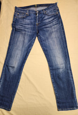 7 For All Mankind Jeans Women Size 28 Blue Denim Josefina Skinny Boyfriend