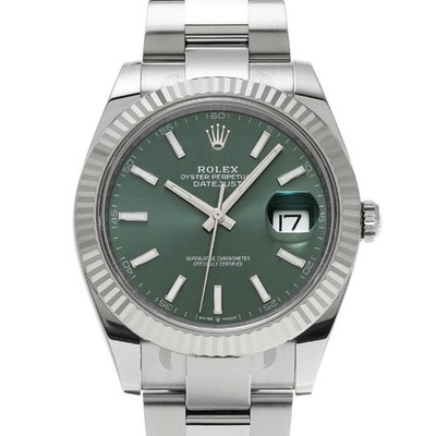 ROLEX Datejust 41 126334 Green Case Size 41 x 41 mm Men's Used Watch #72221