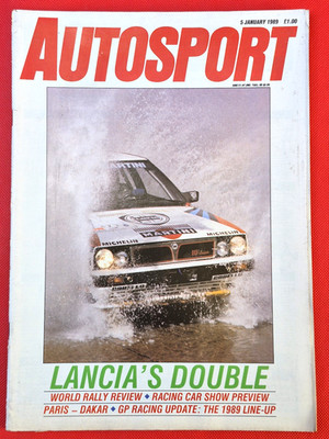 Autosport 5 Jan 1989* PARIS DAKAR - 1988 WRC REVIEW -IVAN CAPELLI & JOHN BARNARD