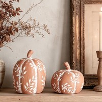 Terrakotta KüRbis Deko Herbst Thanksgiving Wohnaccessoires Dekoration