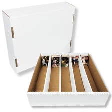 Bundle of 25 - 5000ct 5-Row Cardboard Trading Baseball Gaming Card Storage Boxes