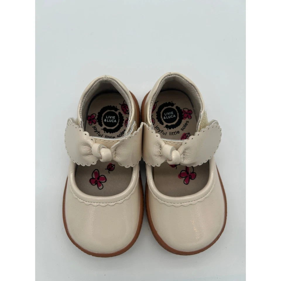 Zapatos de vestir Livie & Luca con moño nudoso Mary Jane marfil crema charol talla 6 Foto 2 de 4