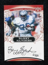 2024 Sportkings Volume 5 Auto Red 12/50 Barry Sanders #A115 Auto HOF 0h1