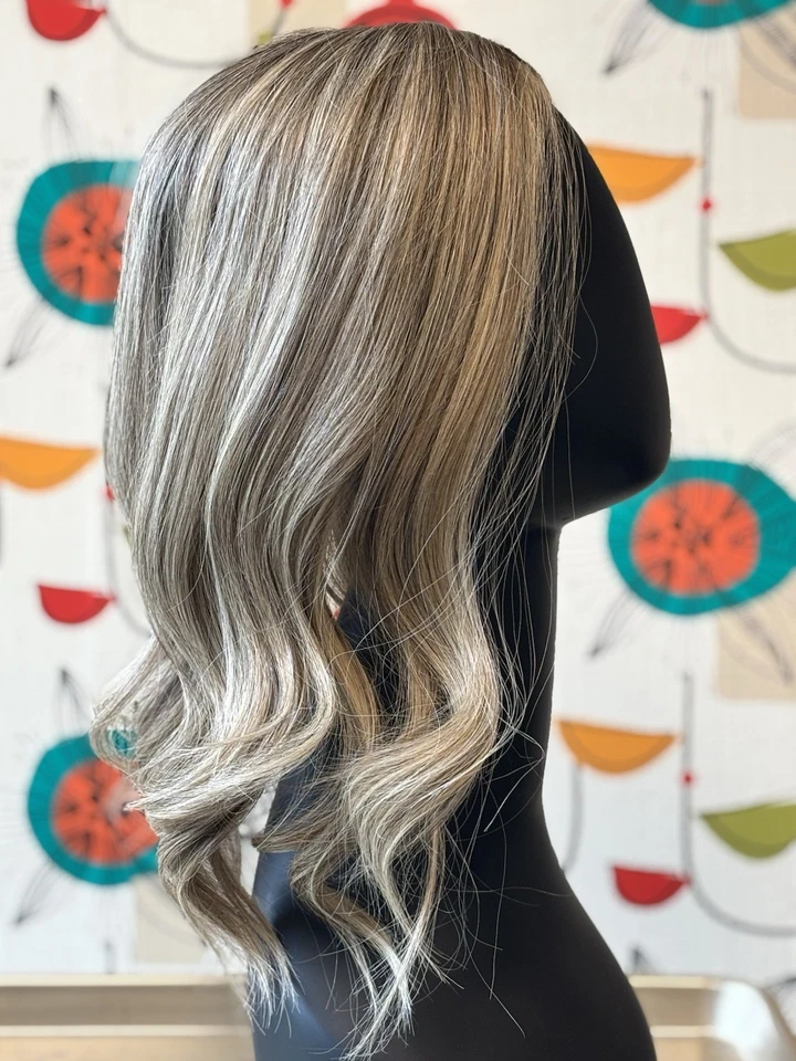 Jon Renau Topper: Top Form Lace Human Hair: Malibu Blonde (12FS12): 18inch: New - Image 2 of 4