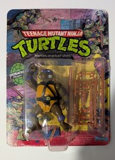 Vintage TMNT Donatello 1988 10 Back Unpunched Playmates Bubble Detached Card