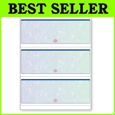 Blue/Green Prismatic 3-Per-Page Business Checks