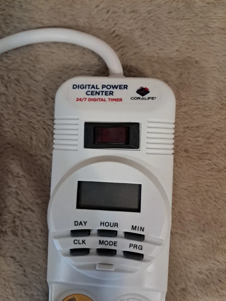 Coralife Acuario Pecera 8 Salidas 24/7 Digital Power Center Temporizador Foto 4 de 4