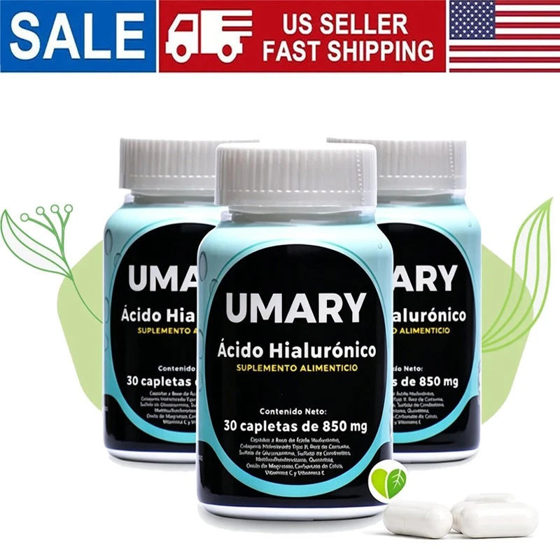 3 bottles Hyaluronic Acid 30 Capsules 850mg Daily Health Supplement New US---