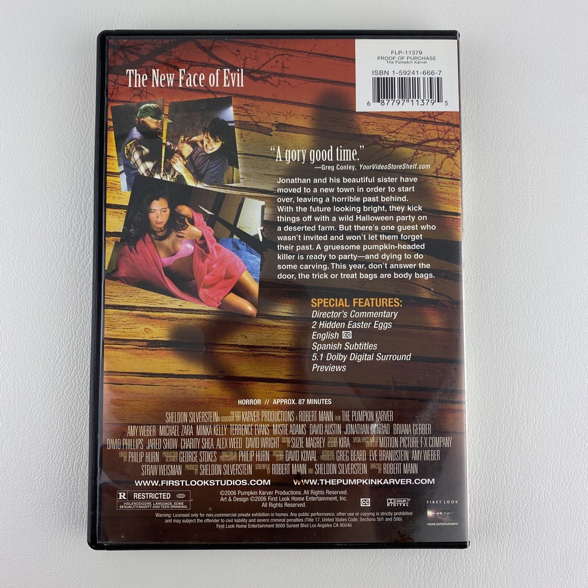 The Pumpkin Karver DVD 2006 Horror Slasher Free Shipping