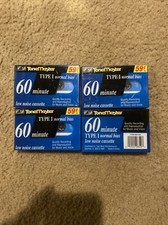 Tone Master 60 Minute Blank Cassette Tape Type 1 Normal Bias Lot of 4 New Sealed