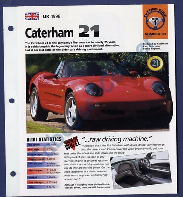Caterham 21 IMP Hot Cars Brochure Specs 1998 Group 1, No 61