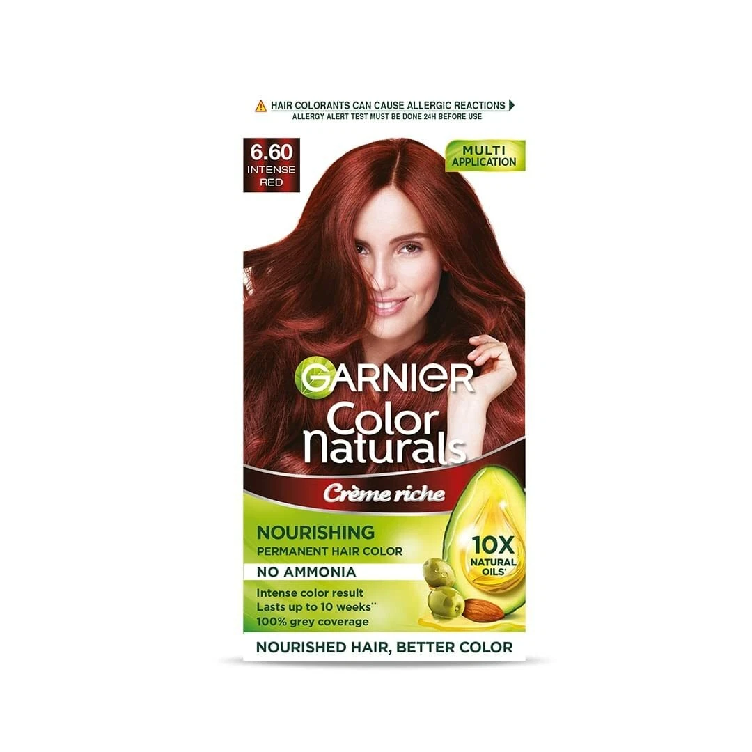 Fodgænger Burger Vend tilbage Garnier Color Naturals Crème hair color, Shade 6.60 Intense Red, 70ml + 60g  | eBay