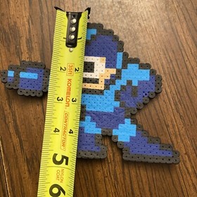 Mega Man Pixel Art Fuse Bead Melt Retro Sprite Blaster NES Blue 4.5&rdquo;x6&rdquo;￼