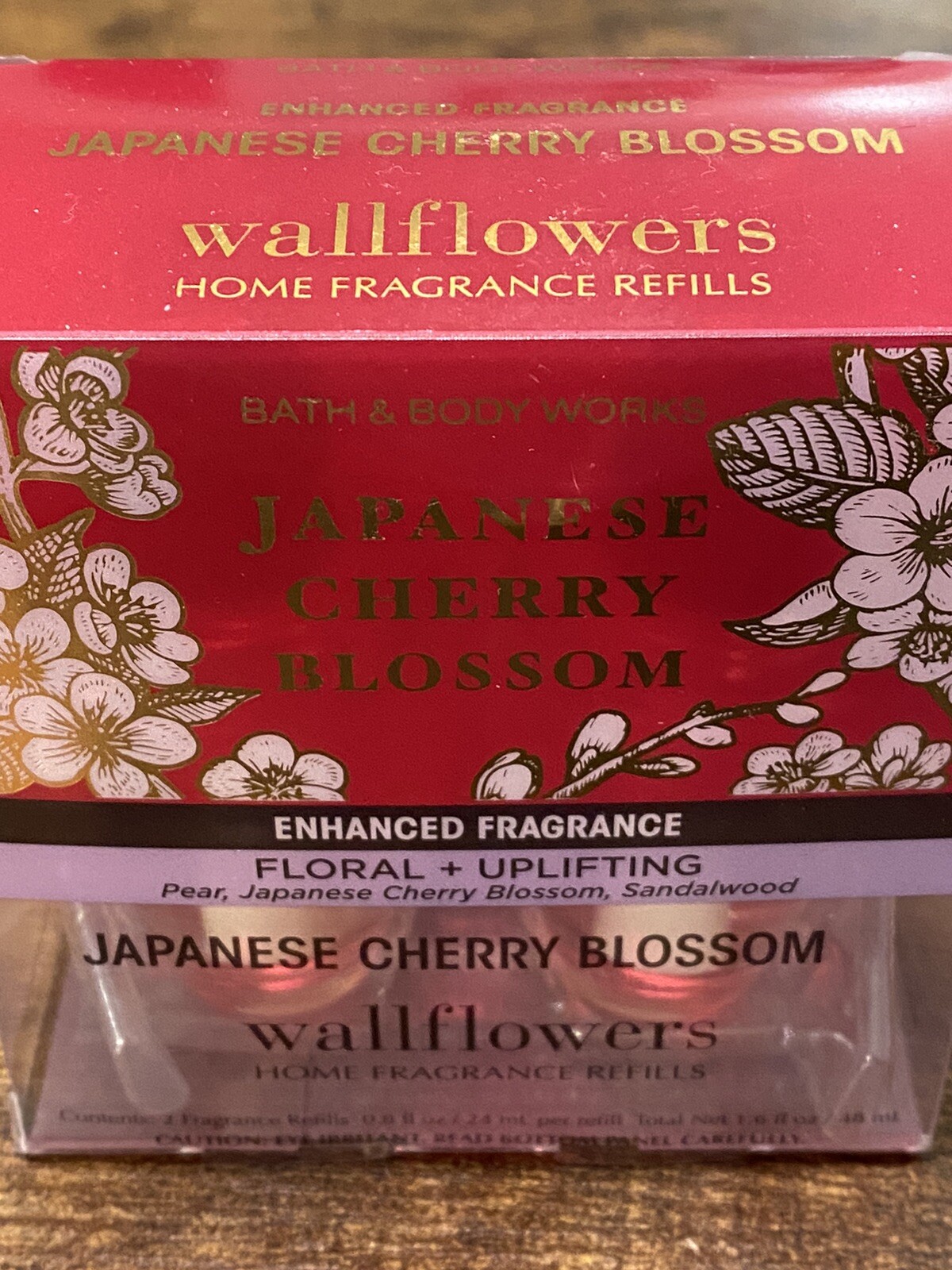 Bath & Body Works JAPANESE CHERRY BLOSSOM Wallflower Refills (pkg of 2