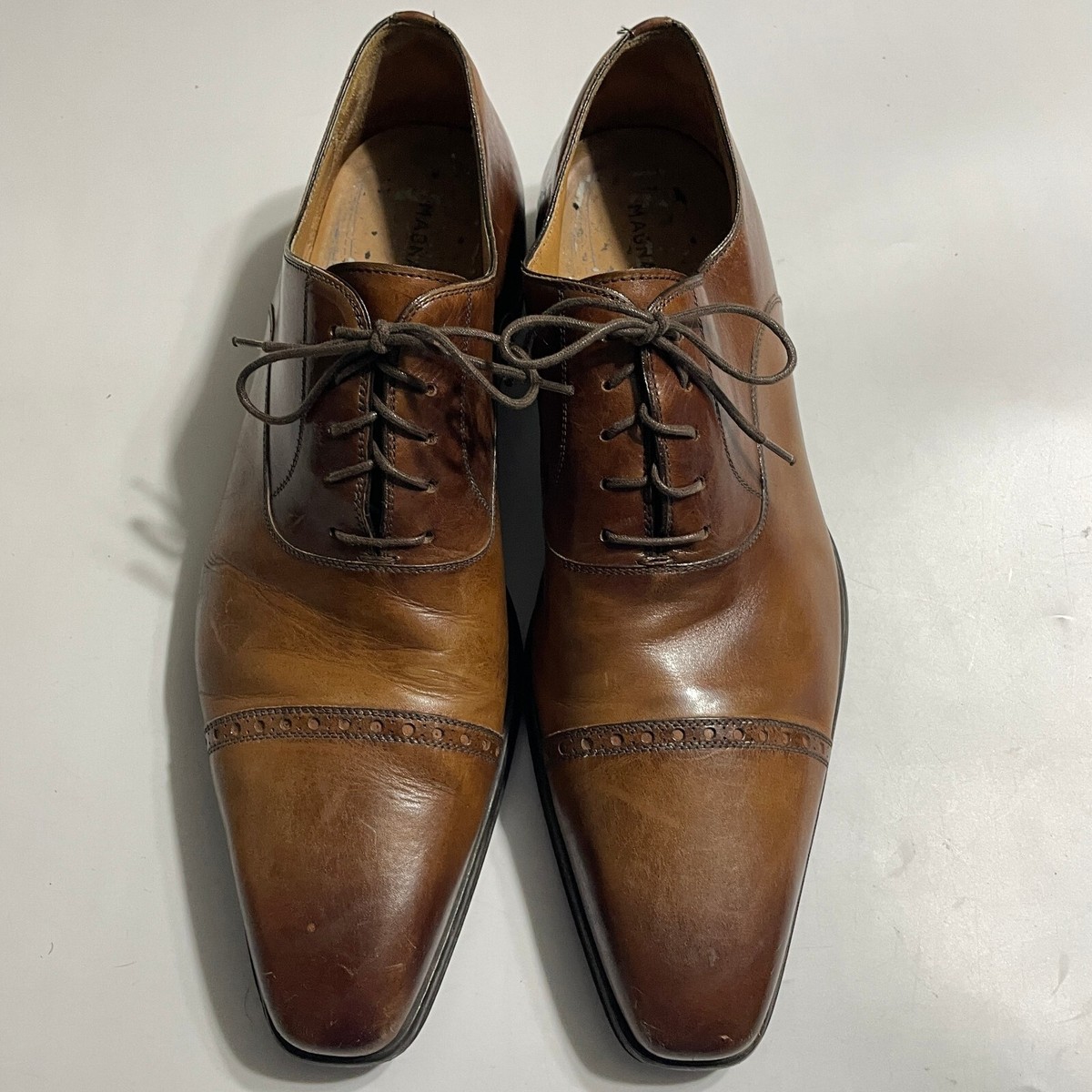 Magnanni Brown Segovia Cap Toe Lace Up Leather Oxfords Sleek Design Shoe… Segovia Men main image 3