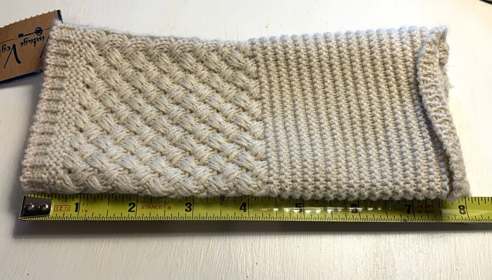 New W/Tag Boutique Machine Knitted Wrist Warmers Cream Colored Soft