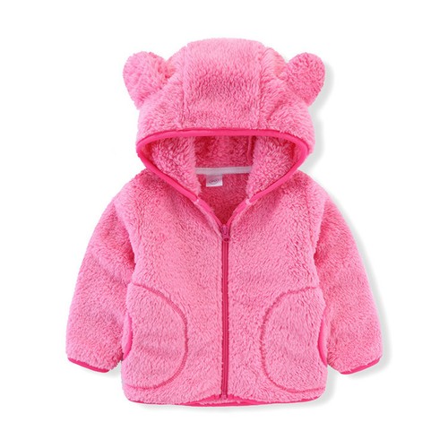 Kids Baby Warm Girls Boys Flannel Winter Fleece Jacket Sweatshirt Hooded Coat US - Picture 16 of 22