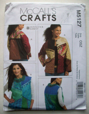 Crazy block designer jacket   pattern 5127 size 8 10 12 14 16 18 20 22 uncut