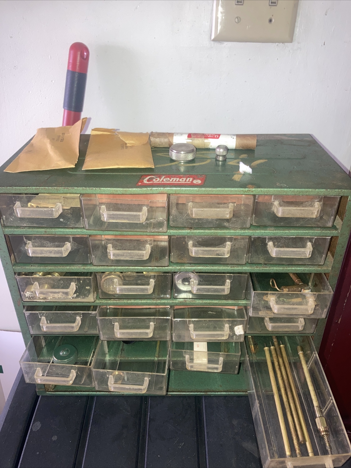 Early Coleman Lantern Parts Case Loaded With New & Used Parts eBay