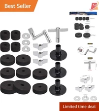 High-Quality 23-Pc Cymbal Accessory Set with Felt Pads and Metal Drum Keys