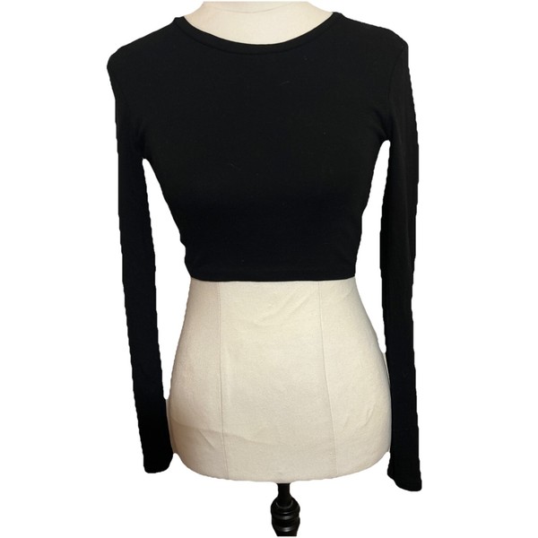 Zara - Womens Sz S Crop Top Long sleeve Super Stretchy As New Condition