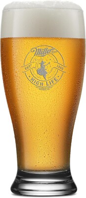 MILLER HIGH LIFE AMERICAN LAGER Beer Glass
