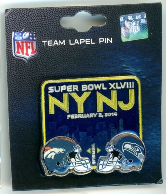 Super Bowl XLVIII Pin Choice Denver Broncos Seattle Seahawks  display picture 1