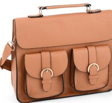 NEW! Faux Leather Sienna Satchel. Look chic in school with this faux leather sie