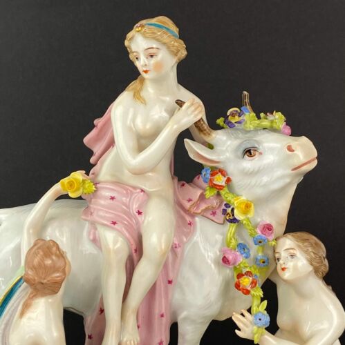 Carl Thieme Europa & The Bull Antique Porcelain Figurine Group 19thc - Picture 2 of 24
