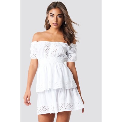 white christmas dresses Baby Blue Cut Out Crochet Frill Dress – Katch Me