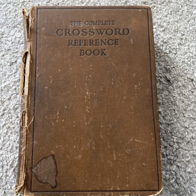 1st Edition 1934 - Complete Crossword Reference Book word finder solver VINTAGE 