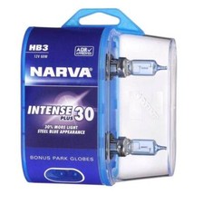Narva 48473BL2 12V HB3 60W Intense Plus 30 Halogen Headlight Globes (Blister ...