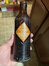 Rare Orange Crush Co. ACL Brown Amber Soda Bottle  Marion Virginia VA