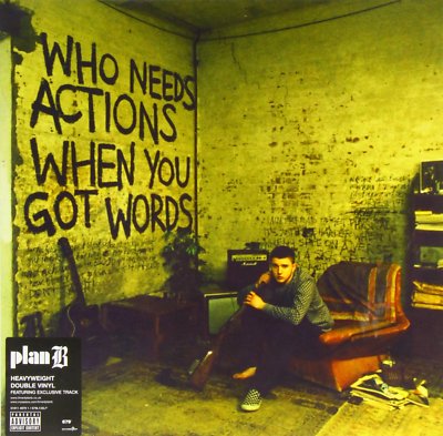 PLAN B Who Needs Actions When You Got Words HW 2LP VINYL ALBUM + 7'' VINYL SEALED