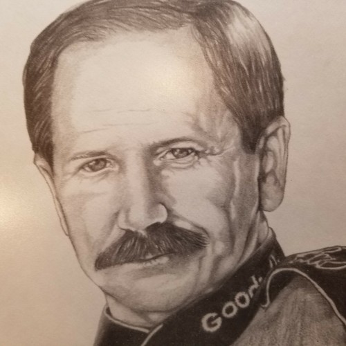 Dale Earnhardt Official Art Dale Adkins Sketch Drawing Print framed 13 x 16 - Picture 2 of 6