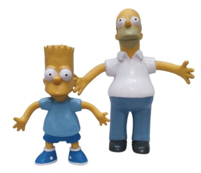 The Simpsons Bendable Figures 90年代 Vintage - The Simpsons Bendable Figures - Homer & Bart - 1990-1991