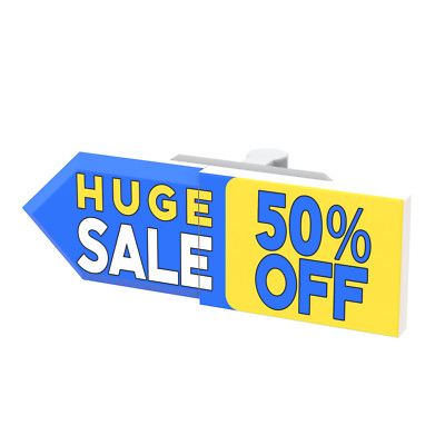 Spinner Sign ''Huge Sale''  -  Custom Printed Minifig Scale - MOC - Brick City