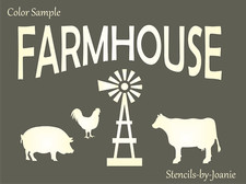 Stencil Farmhouse Windmill Cow Pig Rooster Chicken Country Ranch Home DIY Signs