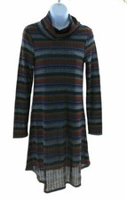 Bailey Blue Juniors Multi Color Stripe Cowl Neck Dress Size Medium