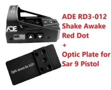 ADE RD3-012 Shake Awake Red Dot + SAR 9 USA SAR9 Gen1/2 pistol Optic Mount Plate