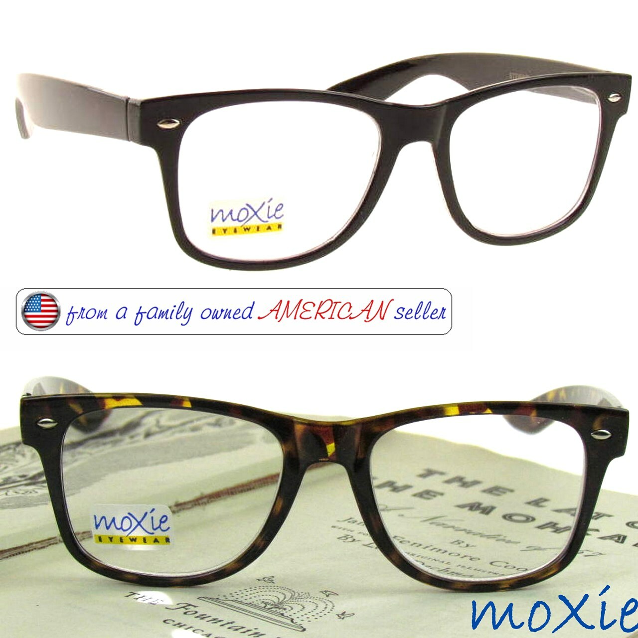 Classic Oversized 60s Retro Reading Glasses Spring Hinge +100-400 Mens Readers-image