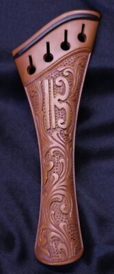 Handmade Carved boxwood VIOLA(15-16'') tailpiece 4/4. C Clef design #24